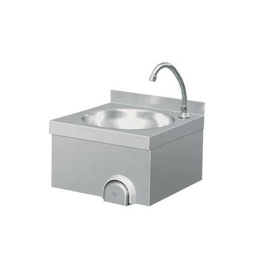 Commercial Wall-Mounted Knee-Operated Sink with Hands-Free Delay Shut-Off