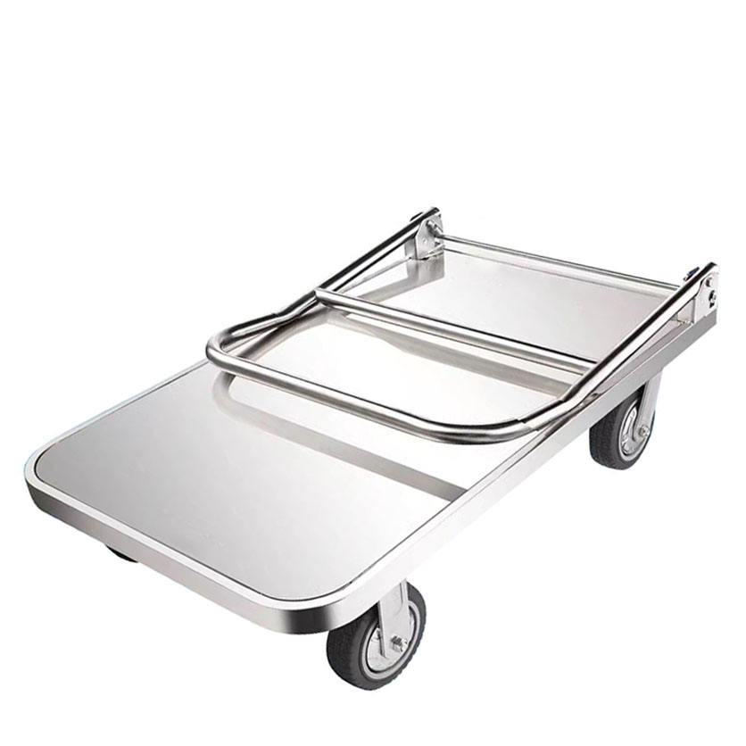 Commercial Foldable Stainless Steel Platform Truck with Safety Rounded Corners