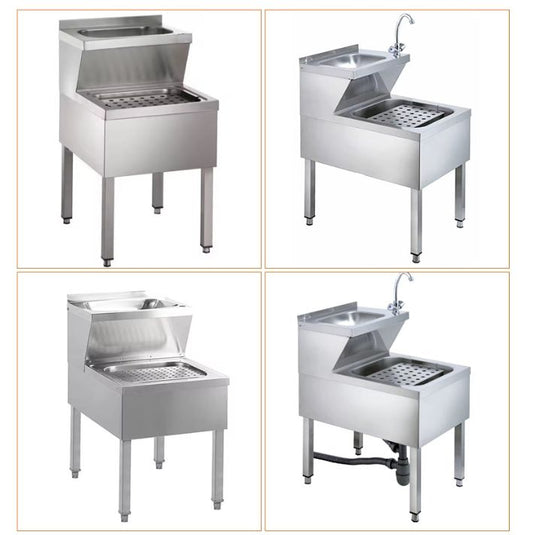 SENFON 2-in-1 Stainless Steel Combo Sink | Hand Wash & Mop Service Basin | 0.7-1.2mm Custom Thickness