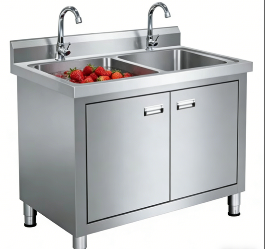 Customizable Heavy-Duty Stainless Steel Sink Cabinet Unit (KD Design)
