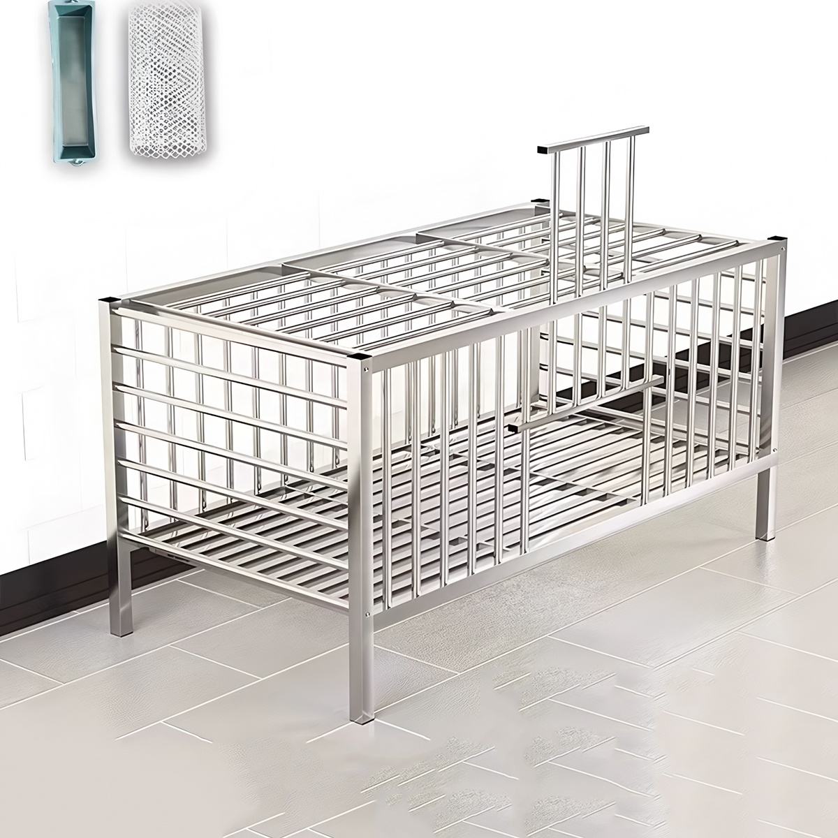 Heavy-Duty Stainless Steel Poultry Cage | Modular Knock-Down Design | For Chickens, Ducks, Geese & Pigeons
