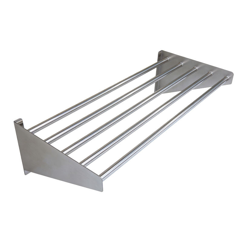 Custom Stainless Steel Wall-Mounted Tubular Shelf | Heavy-Duty Pipe Rack | Ventilated Storage Solution