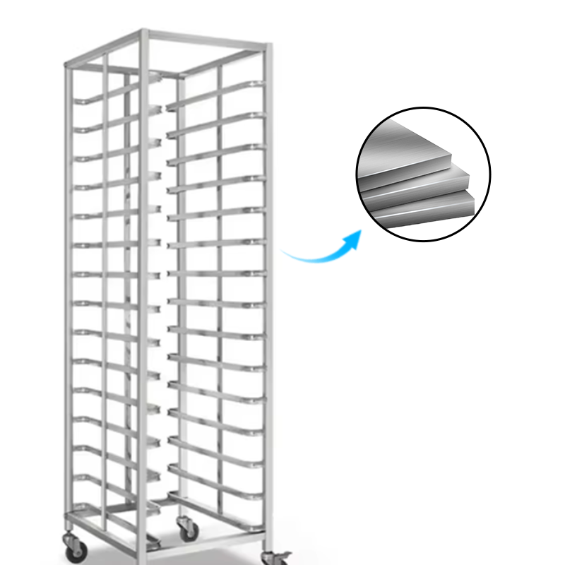 SENFON Professional Stainless Steel Sheet Pan Rack | 0.7mm-2.0mm Custom Thickness | Global Export Bakery Trolley