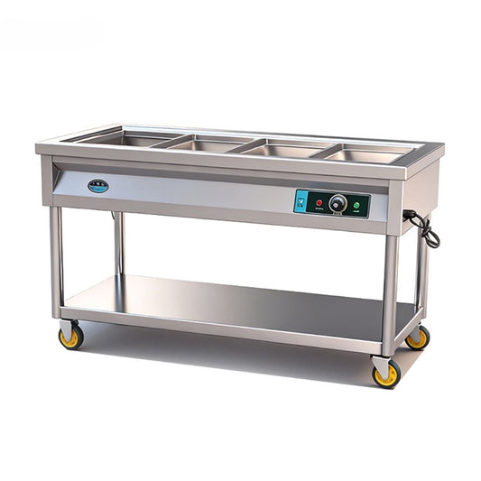 SENFON Mobile Electric Bain Marie Table | 0.7-2.0mm Custom Food Warmer