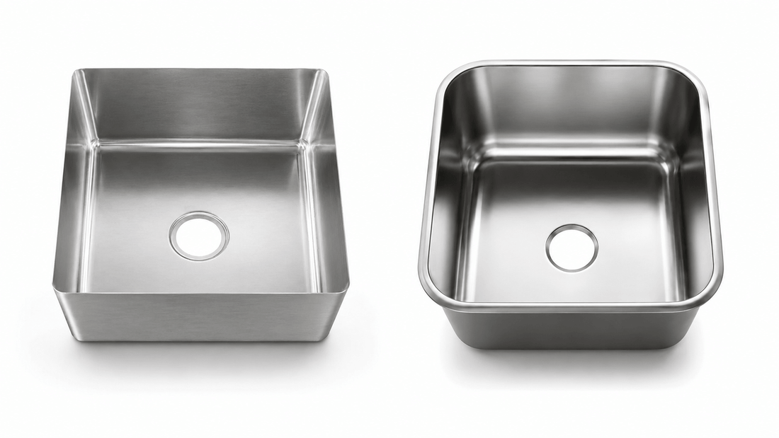 Deep-drawn and welded stainless steel sink bowls comparison for commercial kitchen equipment buyers