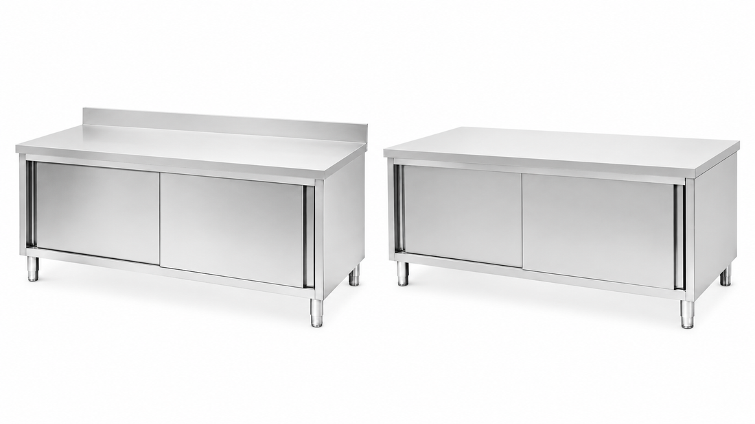KD sliding door stainless steel worktable cabinet assembly guide by SENFON