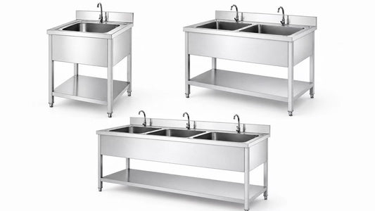 Square leg stainless steel sink assembly guide by SENFON