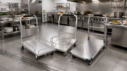 Folding stainless steel platform truck assembly guide by SENFON