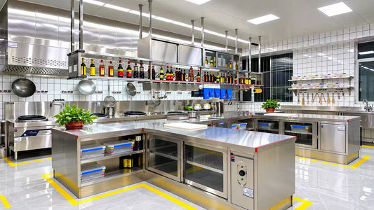 SENFON reviewing a commercial kitchen equipment drawing for B2B quotation