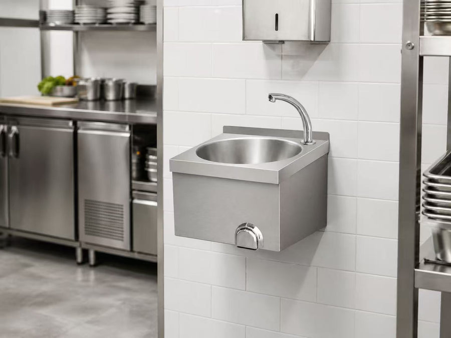 Commercial wall-mounted knee operated hand wash sink and specialty stainless steel equipment - SENFON factory