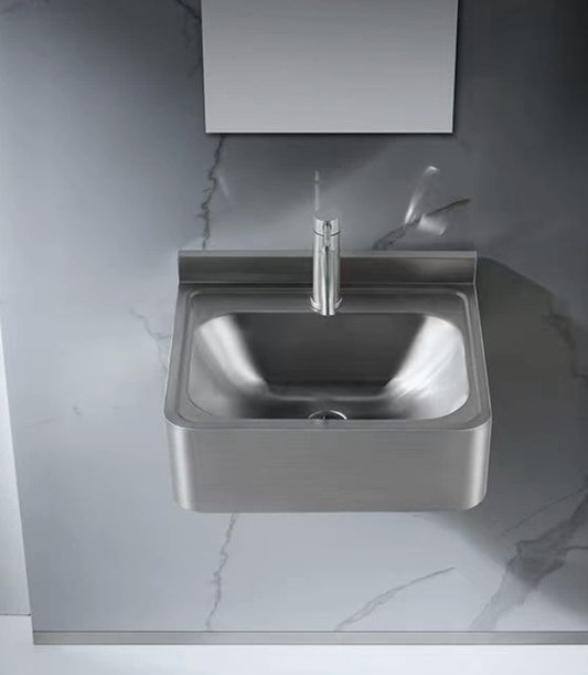 Commercial Wall-Mounted Sensor Hand Wash Sink with Safety Rounded Corners