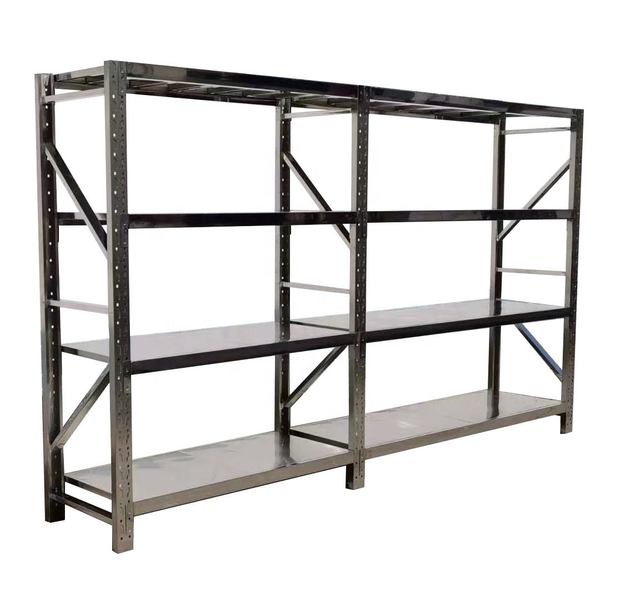 Customizable Heavy-Duty Stainless Steel Storage Shelving Rack (KD Design)