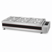 Compact stainless steel electric Bain-Marie food warmer for commercial kitchens and catering service