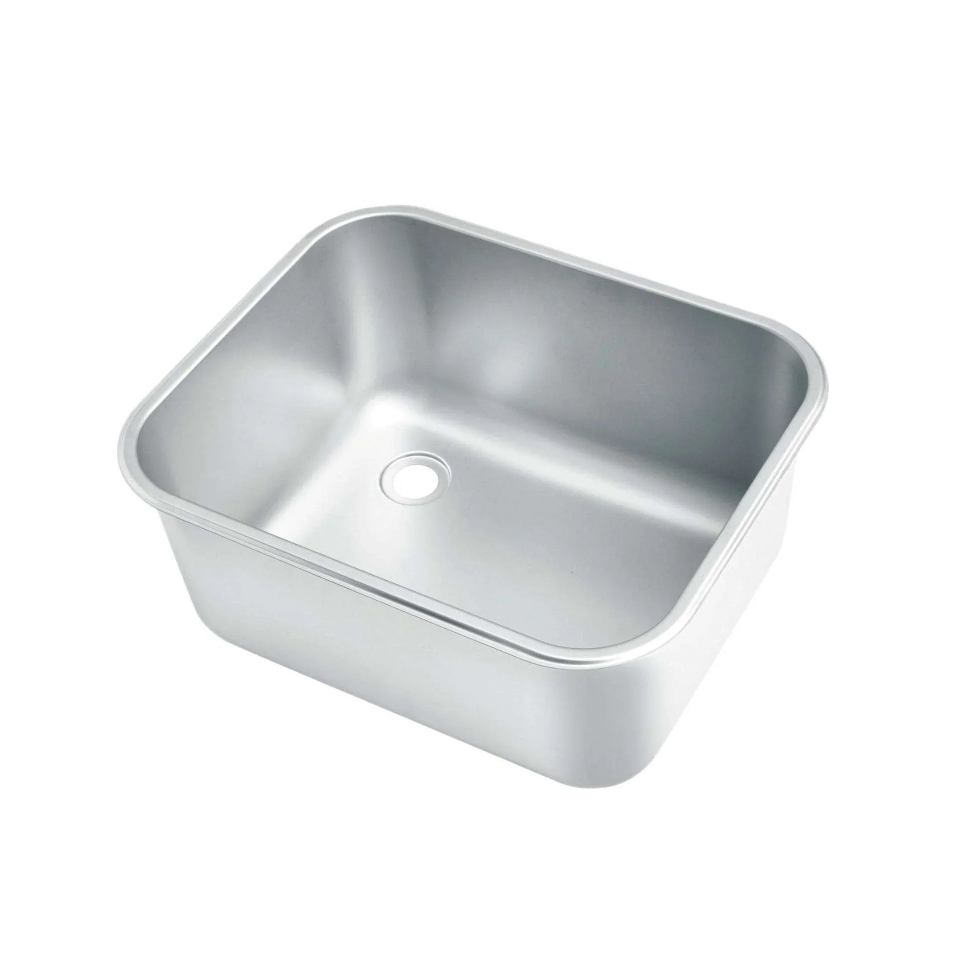 Stainless steel commercial sink for industrial kitchens, durable and easy to clean