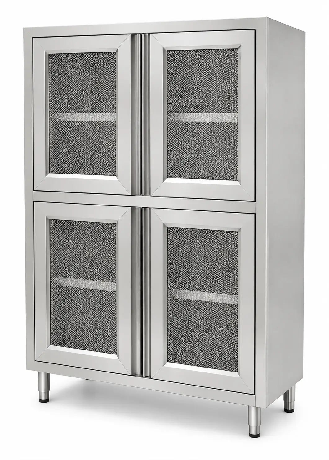 SENFON commercial stainless steel dish cabinet with four sliding doors for plates, bowls and trays