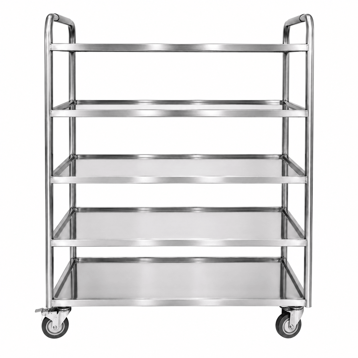 Stainless steel banquet service trolley for buffet restaurants, catering events and hotel dining areas