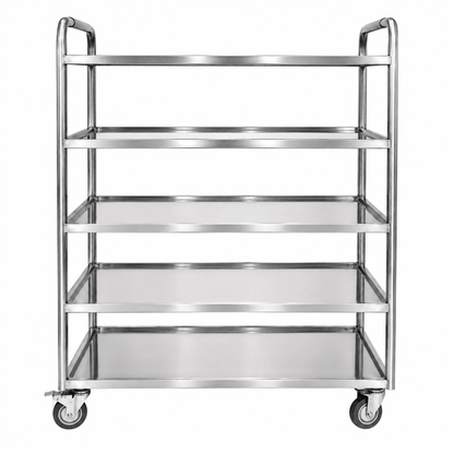 Stainless steel banquet service trolley for buffet restaurants, catering events and hotel dining areas