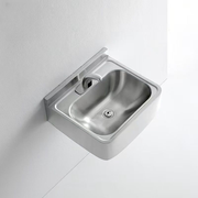 Compact sensor hand wash basin viewed from above
