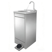 Commercial Foot-Operated Stainless Steel Hand Wash Station with Delay Shut-Off