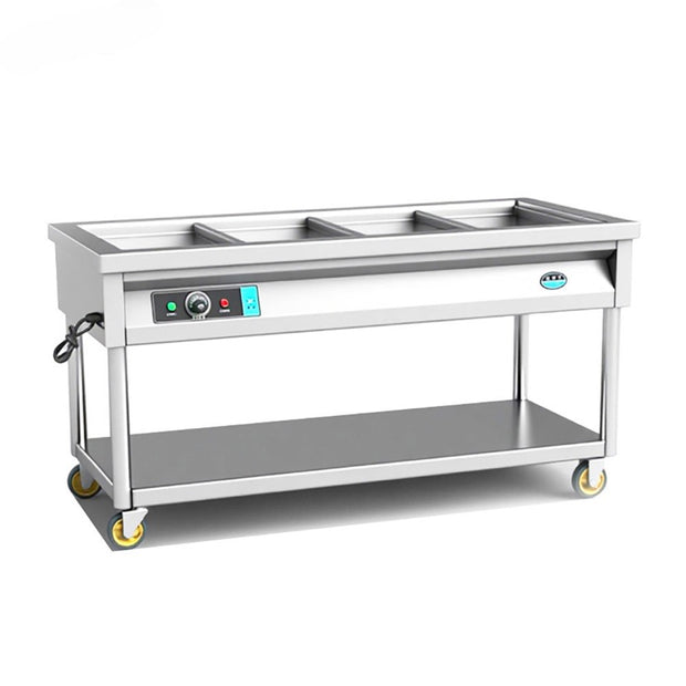 SENFON commercial mobile electric Bain-Marie table with undershelf