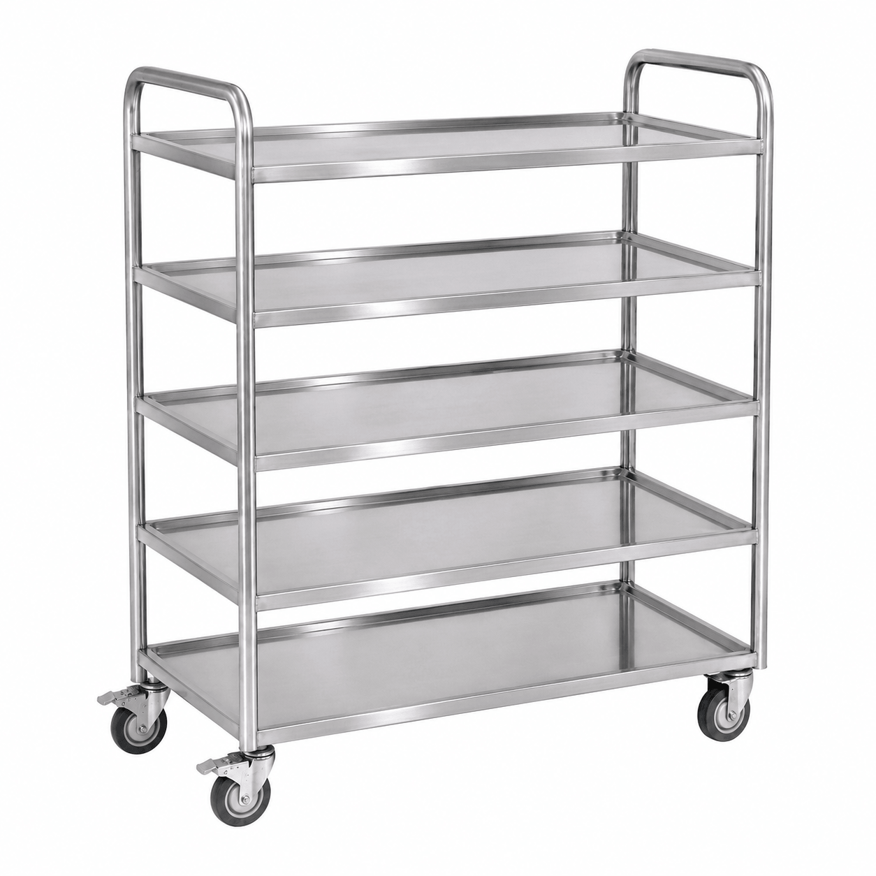 KD stainless steel banquet trolley with recessed shelves for B2B hotel equipment buyers