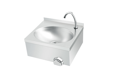 Commercial Wall-Mounted Knee-Operated Sink with Hands-Free Delay Shut-Off