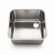Stainless steel sink bowl with offset drain for commercial sink fabrication