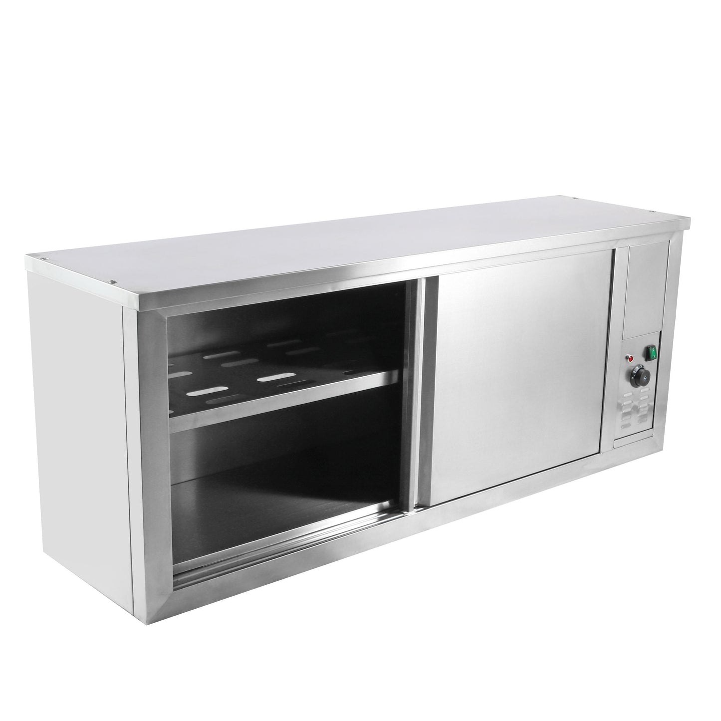 Commercial Stainless Steel Wall-Mounted Heated Plate Cabinet with Thermostat