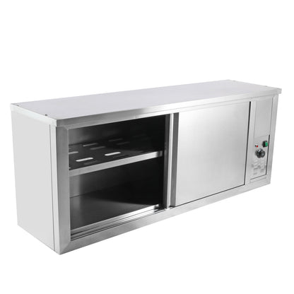 Commercial Stainless Steel Wall-Mounted Heated Plate Cabinet with Thermostat