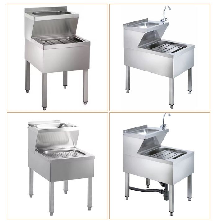 SENFON 2-in-1 Stainless Steel Combo Sink | Hand Wash & Mop Service Basin | 0.7-1.2mm Custom Thickness