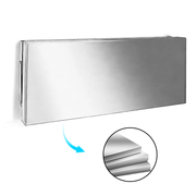 Side view of foldable wall shelf and locking bracket