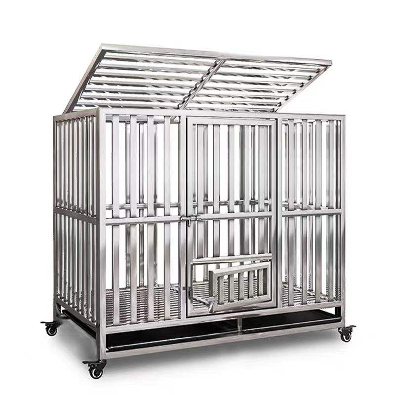 Professional Heavy-Duty Stainless Steel Pet Cage | For Medium to Large Animals & Birds | Modular & Mobile Design