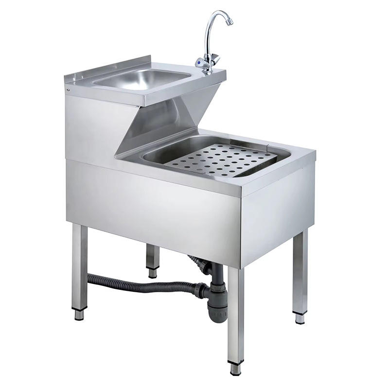 SENFON 2-in-1 Stainless Steel Combo Sink | Hand Wash & Mop Service Basin | 0.7-1.2mm Custom Thickness