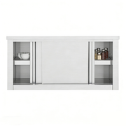 SENFON stainless steel wall cabinet with custom doors and vision panel