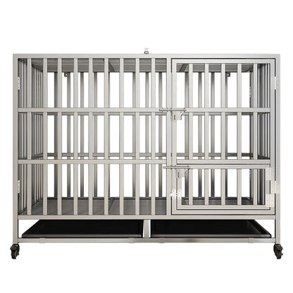 Professional Heavy-Duty Stainless Steel Pet Cage | For Medium to Large Animals & Birds | Modular & Mobile Design