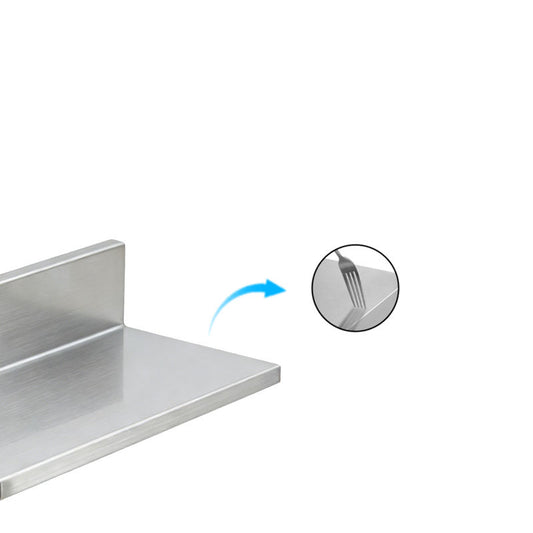 Customizable Stainless Steel Wall-Mounted Solid Tiered Shelf | 2-4 Tiers | Heavy-Duty Storage Rack