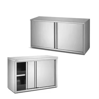 Commercial Stainless Steel Wall Cabinet with Sliding Doors (KD Design)