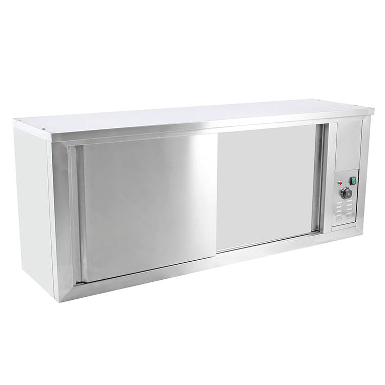 Commercial Stainless Steel Wall-Mounted Heated Plate Cabinet with Thermostat