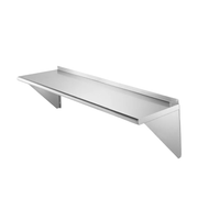 Heavy-Duty Stainless Steel Wall-Mounted Solid Shelf | Custom 1-3 Tiers | Safety Rounded Edges