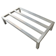 Welded stainless steel floor rack with square tube frame