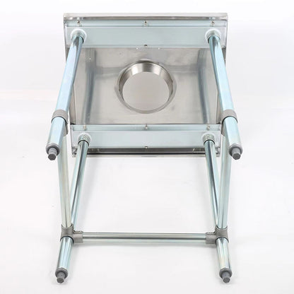 Commercial Stainless Steel Waste Collection Table with Integrated Scrap Hole