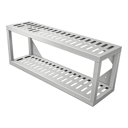 Stainless Steel Wall-Mounted Perforated Shelving | Heavy-Duty Storage Rack | 2-4 Tiers Customizable