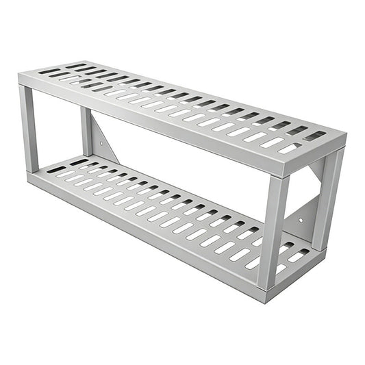 Stainless Steel Wall-Mounted Perforated Shelving | Heavy-Duty Storage Rack | 2-4 Tiers Customizable
