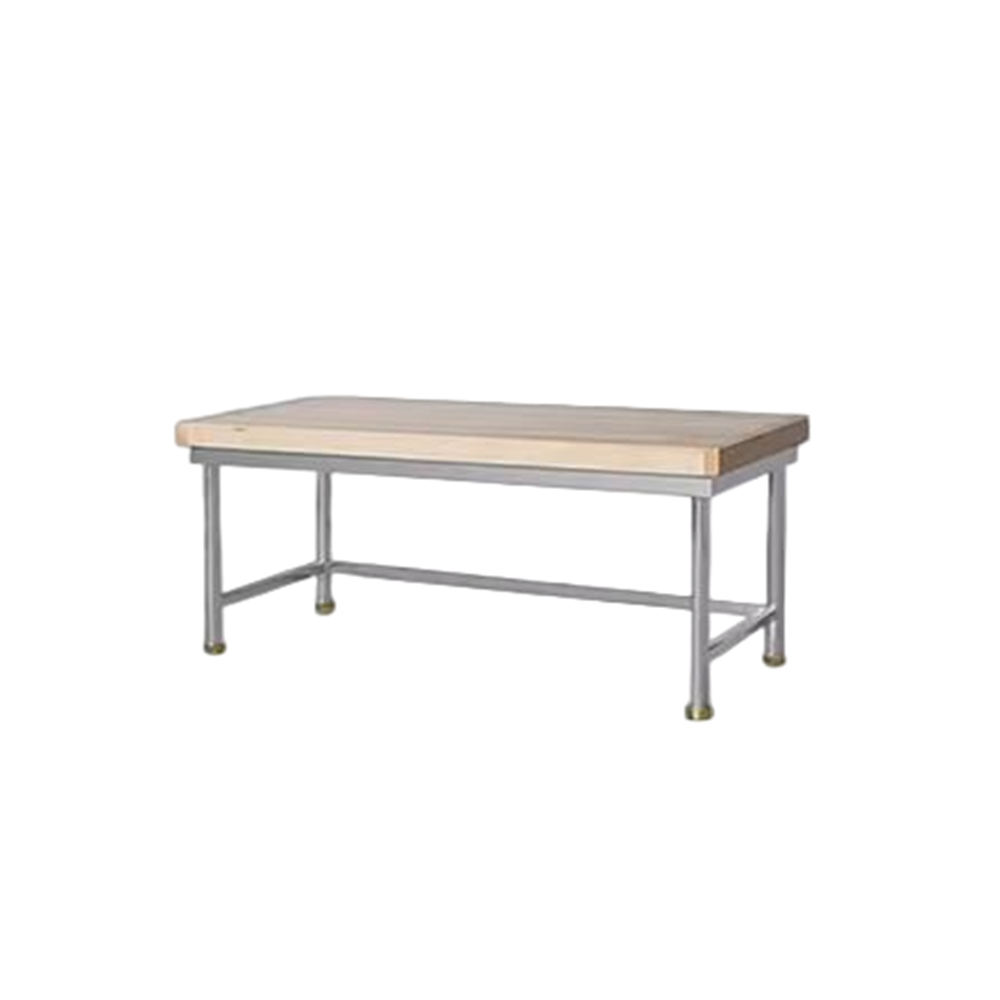 Professional Wooden Top Bakery Work Table | Heavy-Duty Stainless Steel Frame | Custom Dimensions