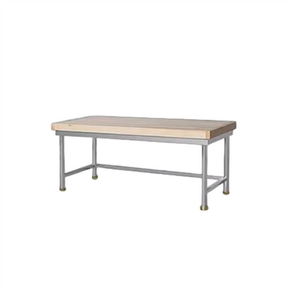 Professional Wooden Top Bakery Work Table | Heavy-Duty Stainless Steel Frame | Custom Dimensions
