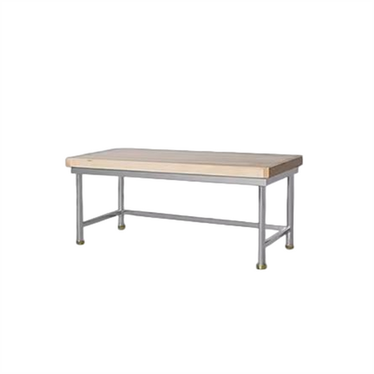 Professional Wooden Top Bakery Work Table | Heavy-Duty Stainless Steel Frame | Custom Dimensions
