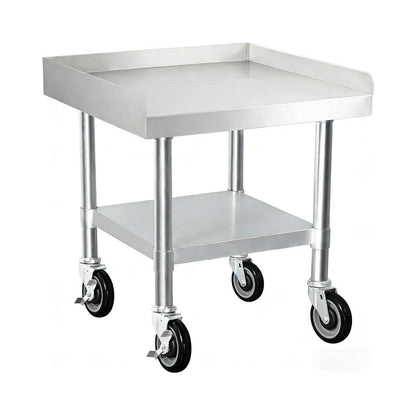 Customizable Mobile Worktable with 3-Sided Backsplash | Full Knock-Down Design | Heavy-Duty Caster Options