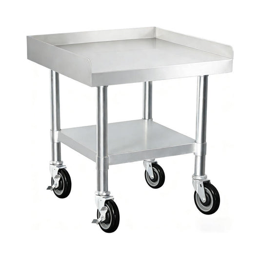 Customizable Mobile Worktable with 3-Sided Backsplash | Full Knock-Down Design | Heavy-Duty Caster Options