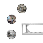 Commercial kitchen perforated wall shelves with custom tiers