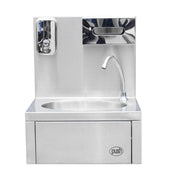 SENFON commercial knee-operated hand wash sink with dispenser panel